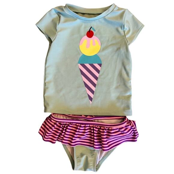 Cat & Jack Other - Cat & Jack Ice Cream Rash Guard Swim Shirt & Bottoms | Size 4T
